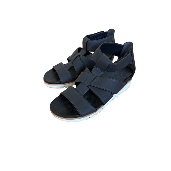 Dr Scholls Black Gladiator Sandals Comfort Straps Platform Casual US 8.5 - Picture 2 of 6